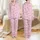 Women's Whimsical Hand-Drawn Fuchsia Magenta Bow & Heart Pastel Pink Pattern Satin Pajamas Set - 1
