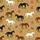 Horse Lovers' Rustic Autumn Pasture Horse Maple Oak Leaf Golden-Tan Pattern Satin Pajamas Set - 2
