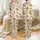 Women's Whimsical Watercolor Highland Cow, Golden Sunflower & Teal Wildflower Botanical Satin Pajamas Set - 1