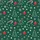 Women's Deep Forest Green Festive Snowflake Candy Cane Holly Ornament Pattern Satin Pajamas Set - 2