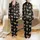 Women's Whimsical Light Brown Highland Cow & Pale Mint Cactus Black Starry Night Pattern Satin Pajamas Set - 1