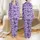 Women's Soft Lavender Purple Amethyst Violet Butterfly All-Over Repeat Satin Pajamas Set - 1