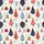 Women's Whimsical Hand-Drawn Christmas Trees Ornaments Gifts Pattern Festive Red Blue Yellow Palette Satin Pajamas Set - 2
