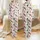 Women's Whimsical Hand-Drawn Christmas Trees Ornaments Gifts Pattern Festive Red Blue Yellow Palette Satin Pajamas Set - 1