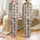 Women's Whimsical Baby Highland Cow Leopard Bow Multi-Brown Heather Gray Illustrative Pattern Satin Pajamas Set - 1