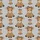 Women's Whimsical Baby Highland Cow Leopard Bow Multi-Brown Heather Gray Illustrative Pattern Satin Pajamas Set - 2