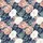 Women's Elegant Painterly Floral Peach Dusty Rose Navy Slate Seamless Pattern Satin Pajamas Set - 2