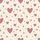 Women's Sweet Cream Dusty Rose Pink Scattered Hearts Dots Stars Pattern Satin Pajamas Set - 2