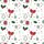 Women's Whimsical Pure White Red Green Blue Flat Illustrative Christmas Candy Cane Holly Snowflake Pattern Satin Pajamas Set - 2