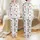 Women's Whimsical Pure White Red Green Blue Flat Illustrative Christmas Candy Cane Holly Snowflake Pattern Satin Pajamas Set - 1