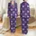 Women's Deep Plum Royal Purple Whimsical Butterfly Buffalo Check Angelic Script Satin Pajamas Set - 1