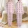 Women's Pastel Pink White Vertical Stripe Delicate Vibrant Bow Ribbon Pattern Satin Pajamas Set - 1