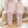 Women's Seamless Light Pink Whimsical Fuchsia Mint Green Candy Cane Peppermint Gingerbread Pattern Satin Pajamas Set - 1