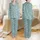 Panda Lovers' Whimsical Muted Teal Sleeping Panda ZzZ Starry Pattern Satin Pajamas Set - 1