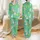 Women's Whimsical Tequila Fiesta Design: Lime Green Margarita, Pink Ribbons & Agave on Teal Satin Pajamas Set - 1