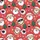 Women's Playful Cartoon Cool Santa Shades Gold Chain Tree Wine White Red Pattern Satin Pajamas Set - 2