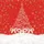 Women's Vivid Red Elegant Christmas Tree Gold Filigree Swirls White Snowdrift Design Satin Pajamas Set - 2