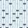 Women's Light Sky Blue & White Thin Vertical Stripe Whimsical Dark Navy Bows Satin Pajamas Set - 2
