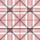 Women's Intricate Blush Pink White Rose Navy Tartan Geometric Plaid Pattern Satin Pajamas Set - 2