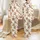 Women's Creamy Off-White Playful Reindeer, Red Santa Hats & Golden Star Pattern Satin Pajamas Set - 1