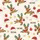 Women's Creamy Off-White Playful Reindeer, Red Santa Hats & Golden Star Pattern Satin Pajamas Set - 2