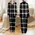 Women's Classic Black White Charcoal Grey Geometric Plaid Tartan Grid Pattern Satin Pajamas Set - 1