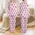 Women's Cute Illustrative Fuchsia Pink Christmas Tree, Checkered Bow Pattern Satin Pajamas Set - 1