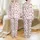 Women's White Holiday Cartoon Santa Deer Gift Box Fuchsia Pink Red Christmas Tree Stars Pattern Satin Pajamas Set - 1
