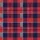 Women's Deep Navy Red Tartan Grid Pattern with White and Subtle Dark Red Lines Satin Pajamas Set - 2