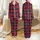 Women's Deep Navy Red Tartan Grid Pattern with White and Subtle Dark Red Lines Satin Pajamas Set - 1