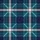 Women's Classic Navy Teal Aqua White Intricate Plaid Grid Pattern Satin Pajamas Set - 2