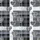 Women's Intricate Black White Grey Plaid with Seamless Multi-Style Heart Motifs & Subtle Blue Accents Satin Pajamas Set - 2