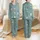 Cozy Style Enthusiasts' Muted Teal Cable Knit Texture with Playful Beige Cartoon Bears & 'HELLO BEAR' Text Satin Pajamas Set - 1