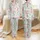 Women's Whimsical Watercolor Nautical Pattern: Red Lighthouses, Bright Blue Waves, Golden Starfish, Sailboats, Coral, Seagulls Satin Pajamas Set - 1