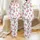 Women's Playful Hot Pink Flamingo & Light Tan Pineapple Flat Cartoon Tropical Pattern Satin Pajamas Set - 1
