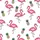 Women's Playful Hot Pink Flamingo & Light Tan Pineapple Flat Cartoon Tropical Pattern Satin Pajamas Set - 2