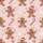 Women's Pale Pink Whimsical Gingerbread Men Red White Candy Cane Snowflakes All-Over Print Satin Pajamas Set - 2