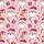 Women's Cute Cartoon Christmas Santa Reindeer Elves Fuchsia Pink Pattern Satin Pajamas Set - 2