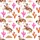 Women's Whimsical Tan Brown Rodeo Cowboys Bucking Broncos Pink Heart Saguaro Cactus Desert Pattern Satin Pajamas Set - 2