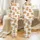 Farm Animal Fans' Whimsical Highland Calf Sunflower Butterfly Meadow Pattern on Cream Satin Pajamas Set - 1