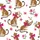 Women's Elegant Brown Leopard Pink Bow Fuchsia Lily Botanical Pattern Satin Pajamas Set - 2