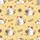 Cat Lovers' Kawaii Calico Cats Boba Tea Yarn Play Napping Pattern Muted Yellow Taupe Satin Pajamas Set - 2