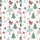 Women's Whimsical Hand-Drawn Nutcracker Ballet Pattern with Ballerinas, Soldiers, Trees, and Lollipops in Pastel Blue, Pink, Red, Gold Satin Pajamas Set - 2
