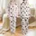 Women's Whimsical Black Red White Cartoon Christmas Santa Tree Candy Cane Pattern Satin Pajamas Set - 1