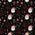 Women's Whimsical Black Red White Cartoon Christmas Santa Tree Candy Cane Pattern Satin Pajamas Set - 2