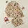 Women's Whimsical Coffee Cup & Cupcake Doodle Pattern on Beige with Espresso, Cream & Hearts Satin Pajamas Set - 1