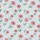 Women's Minimalist Botanical Illustrative Pattern in Dusty Rose Soft Grey-Blue Muted Teal Satin Pajamas Set - 2