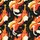 Women's Abstract Fiery Swirls & Warmth Icons, Black Orange Red Yellow Arrows, Cream Fleece Texture Satin Pajamas Set - 2