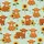 Women's Playful Shaggy Highland Calves & Bright Sunflower Meadow Print on Soft Mint Green Satin Pajamas Set - 2