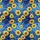Women's Vibrant Impressionistic Sunflowers Painterly Indigo Cobalt Blue Swirling Celestial Art Satin Pajamas Set - 2